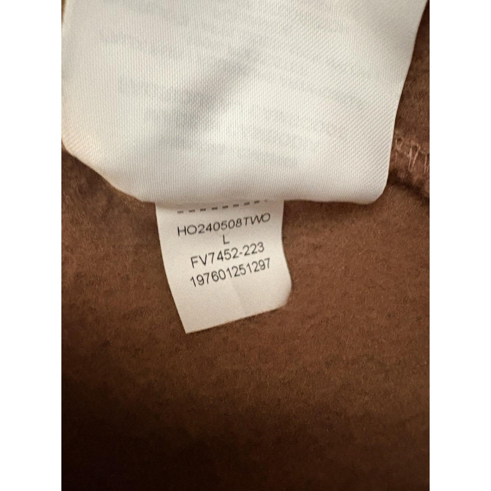 NEW Nike Jordan Flight High-Pile Fleece Pullover Hoodie Brown FV7452 Mens Large - Picture 11 of 13